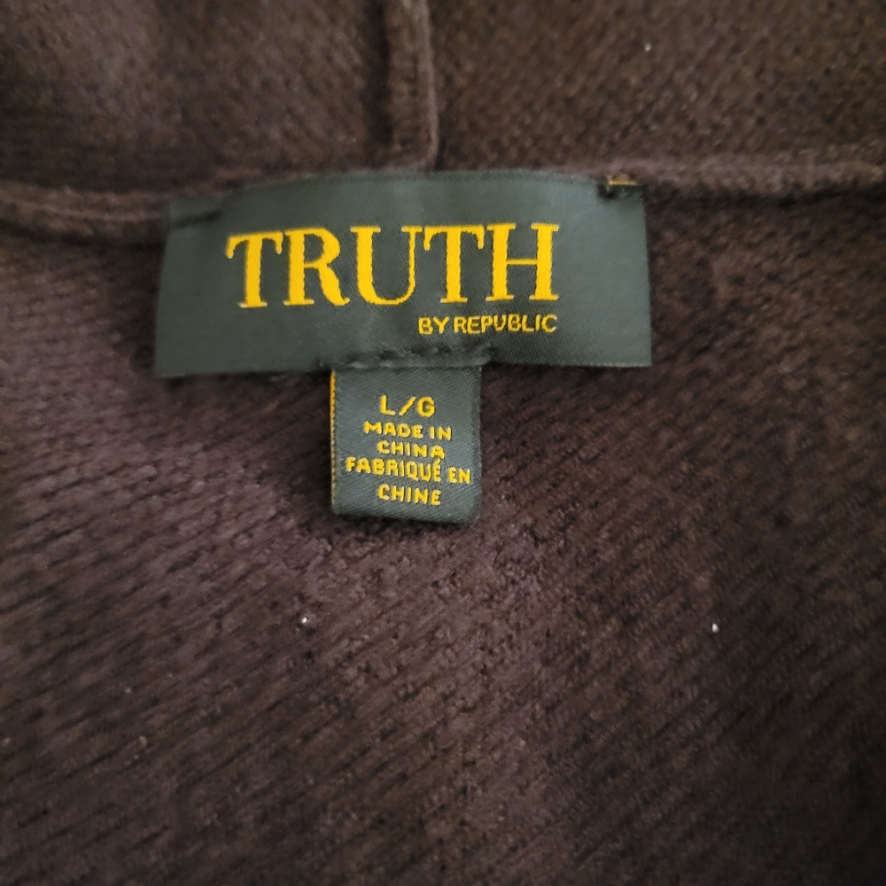 Long Chocolate  Brown Coat By TRUTH - Picture 2 of 5